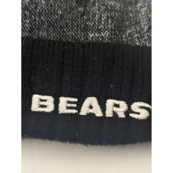 Chicago Bears New Era Knitβ Beanie Hat Blue Orange Pom Pom NFL - Picture 6 of 6